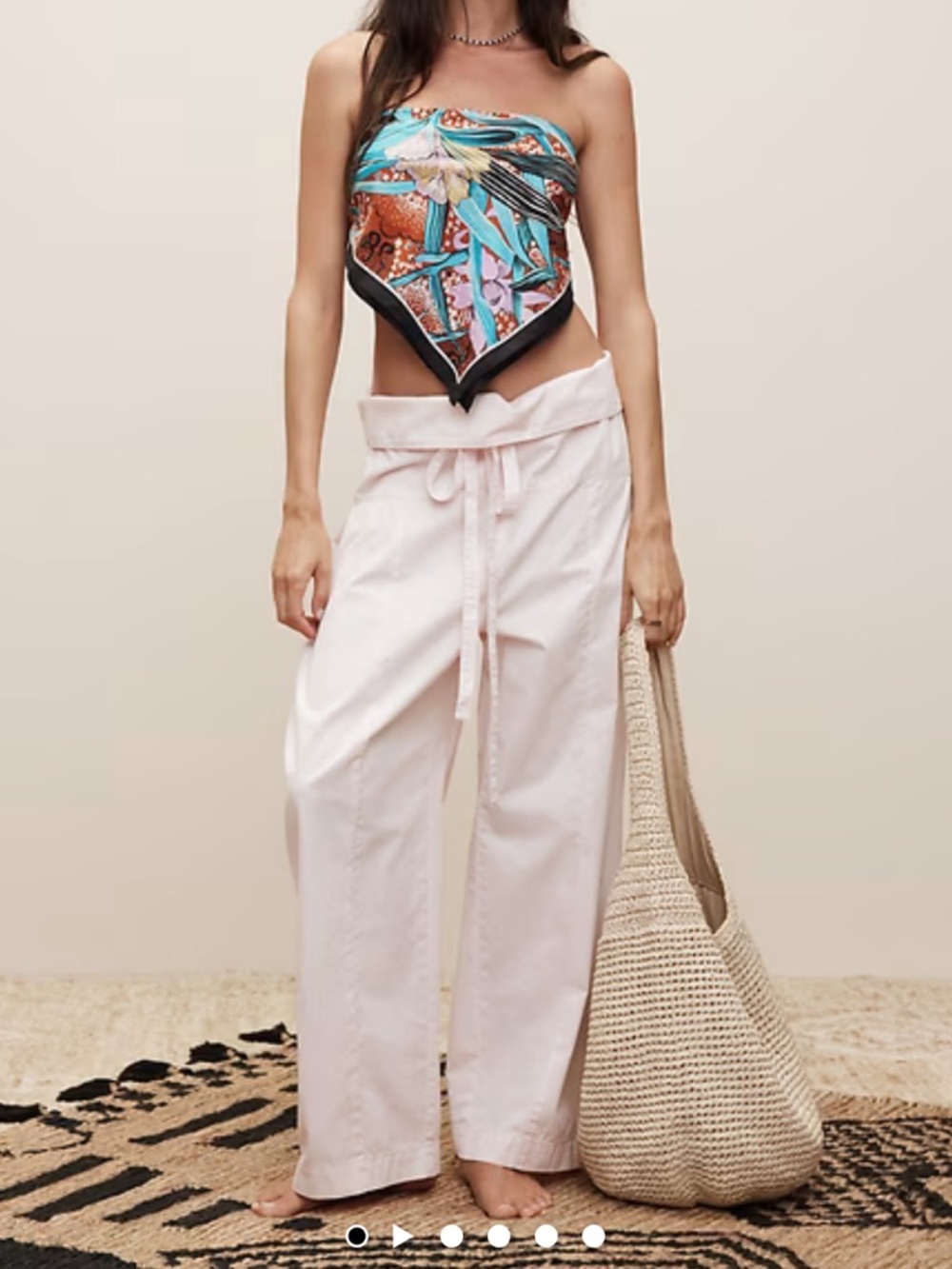 White Lotus Oversized Fisherman Pant